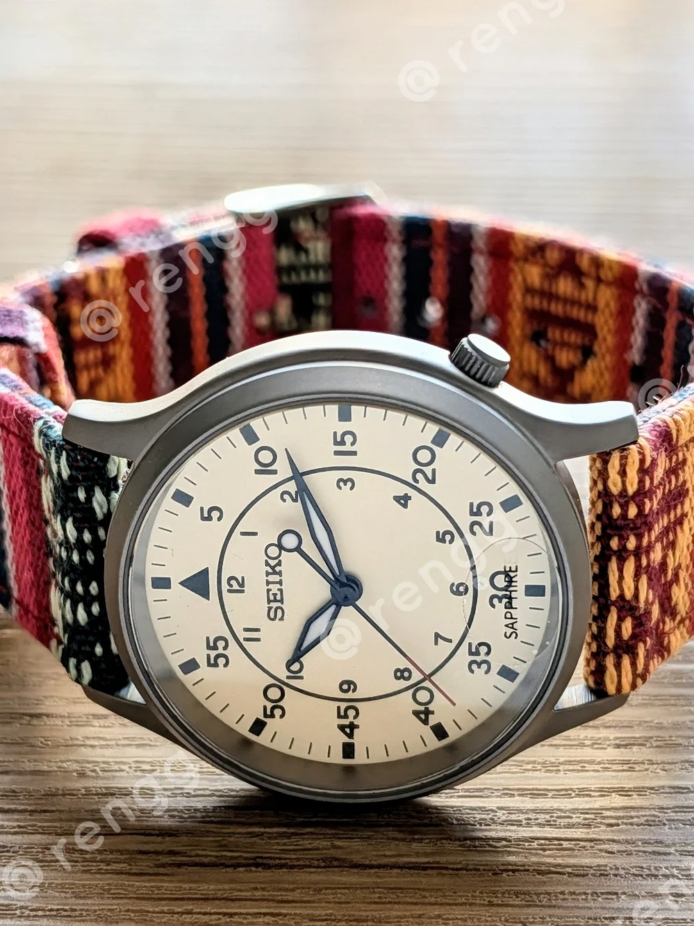 Titanium Seiko Cream Mod Field Watch 